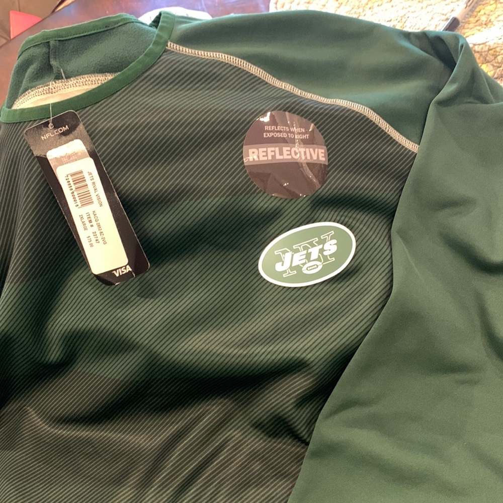 New York Jets Reflective Thermabase  2XL Long Sleeve Shirt-NWT